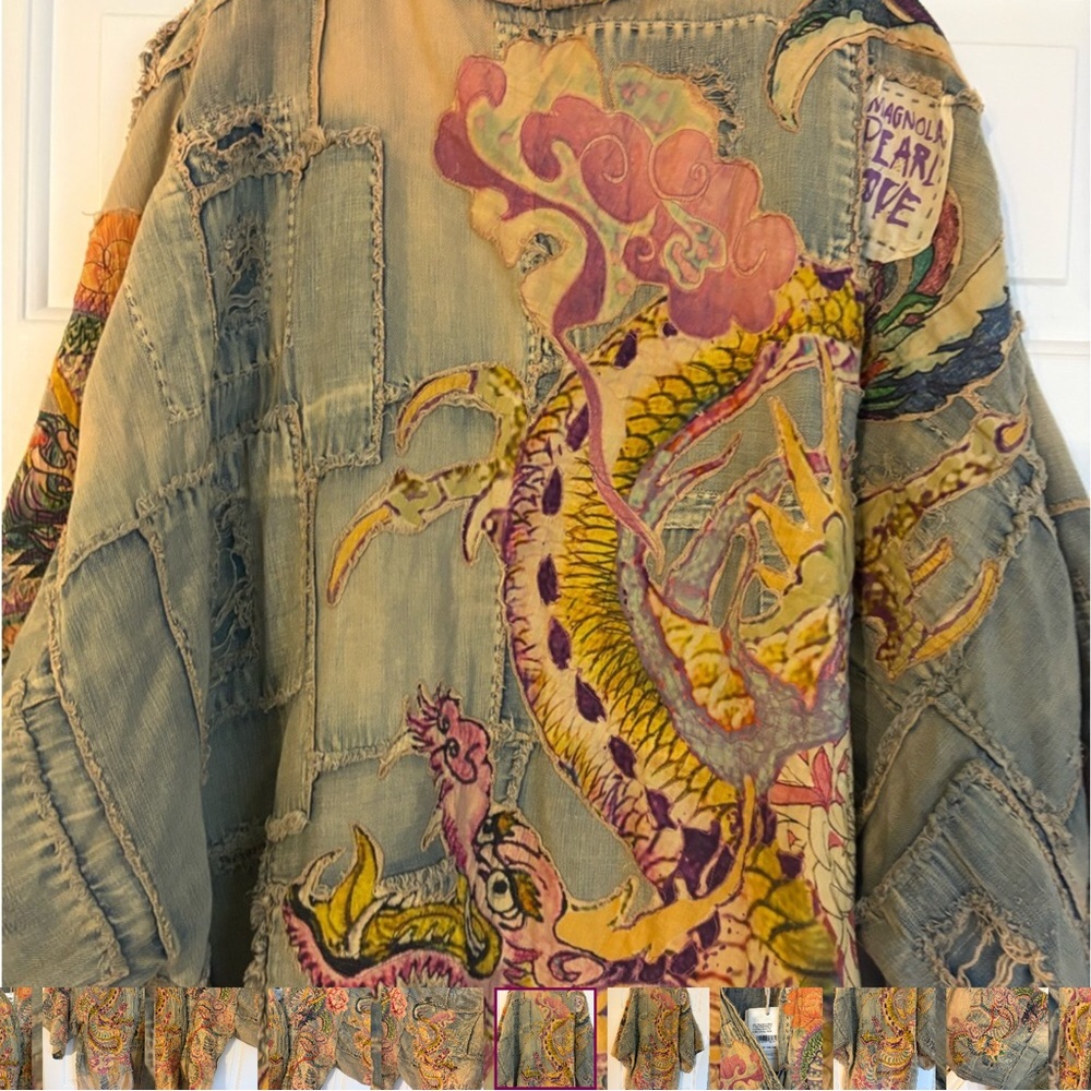 Magnolia Pearl Dragon Embroidered Kimono #1156 NWT - Picture 4 of 7